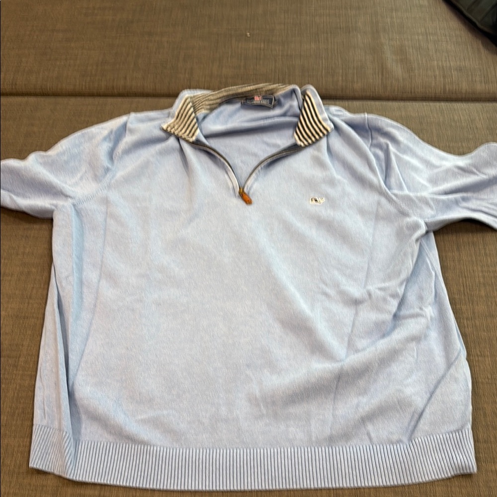 Vineyard Vines Blue Zip Up Sweater